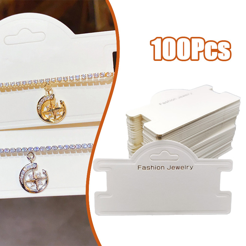 

100pcs Jewelry Storage Paper - Tags for Necklaces, Earrings & Pendants, Hanging Storage Paper