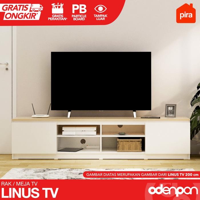 PIRA - Meja TV / Rak TV / Bufet TV Serbaguna Minimalis LINUS TV - Pro Oak, 140 cm