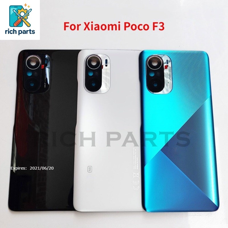 Back Glass Poco F3 Back Cover Back Door Housing Casing Battery Cover Poco F3