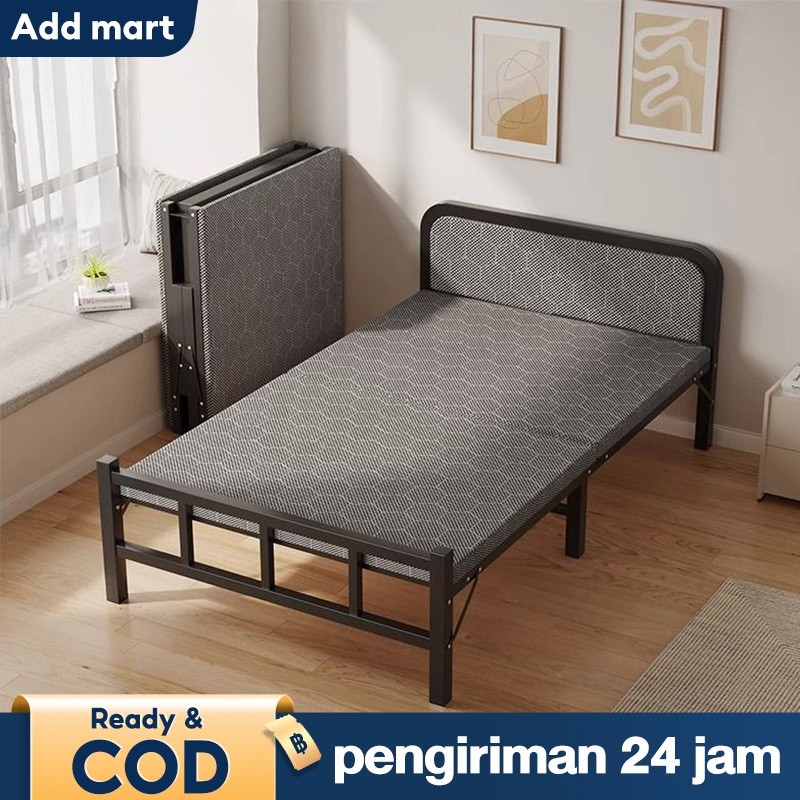 Ranjang Lipat Besi Kasur Lipat Portabel Sofa Tempat Tidur Lipat Tempat Tidur Lipat Yang Dipertebal