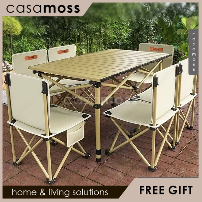 Meja Lipat Outdoor Aluminium Meja Lipat Outdoor Meja Lipat Camping Meja Lipat Portable 【CASSA MOSS】