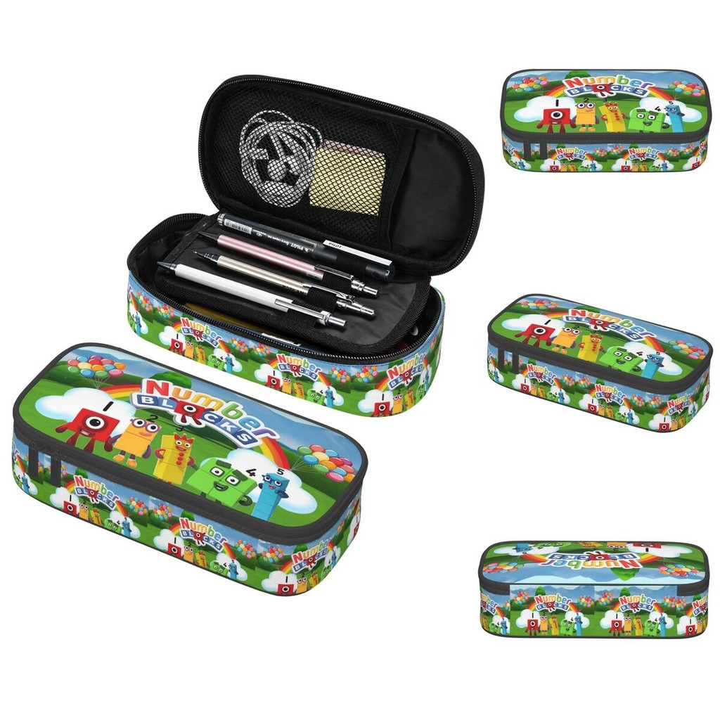 

Number Blocks Cartoon Pencil Case for Students School Pen Box Pencil Bag Stationery Supplies Pen Holder Bag