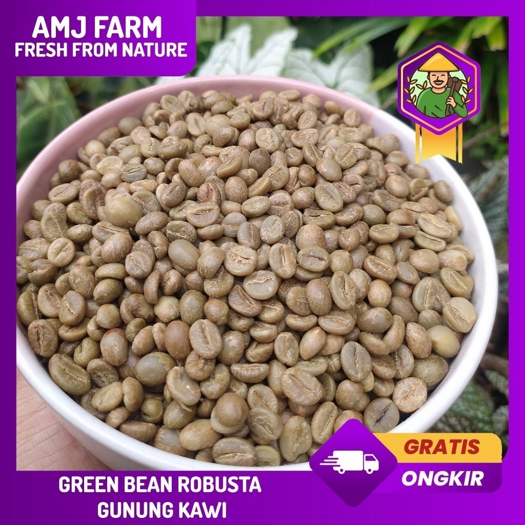 

Kopi Robusta Pilihan 1 kg Original Quality Green Bean / Biji Kopi Mentah AMJ FARM