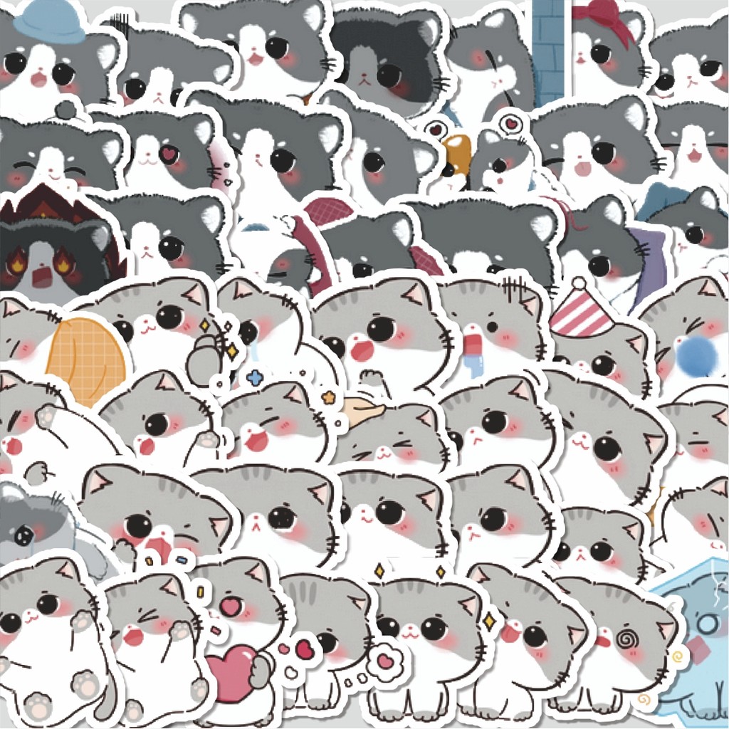 

Stiker Cutting Pack Stiker Kawaii Kittens Series [Anak Kucing Lucu] Isi 100Pcs Series Aesthetic Lucu Keren Untuk Koper Bahan Vynil