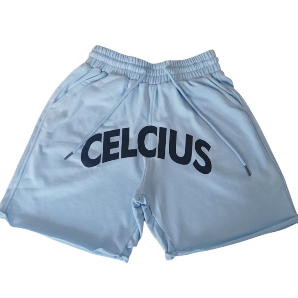 Boardshort Celcius  celana pendek unfinished pria bahan baby teri ukuran M L XL sablon celcius