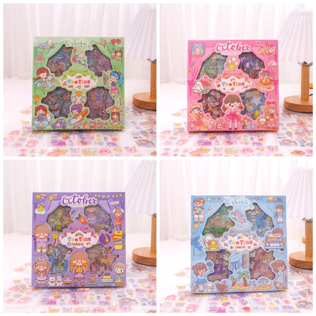 PGC (PERBOX) Sticker Aesthetic Design DIY/Sticker Anti Air Botol Hp Laptop Lucu / Buku Diary Sticker