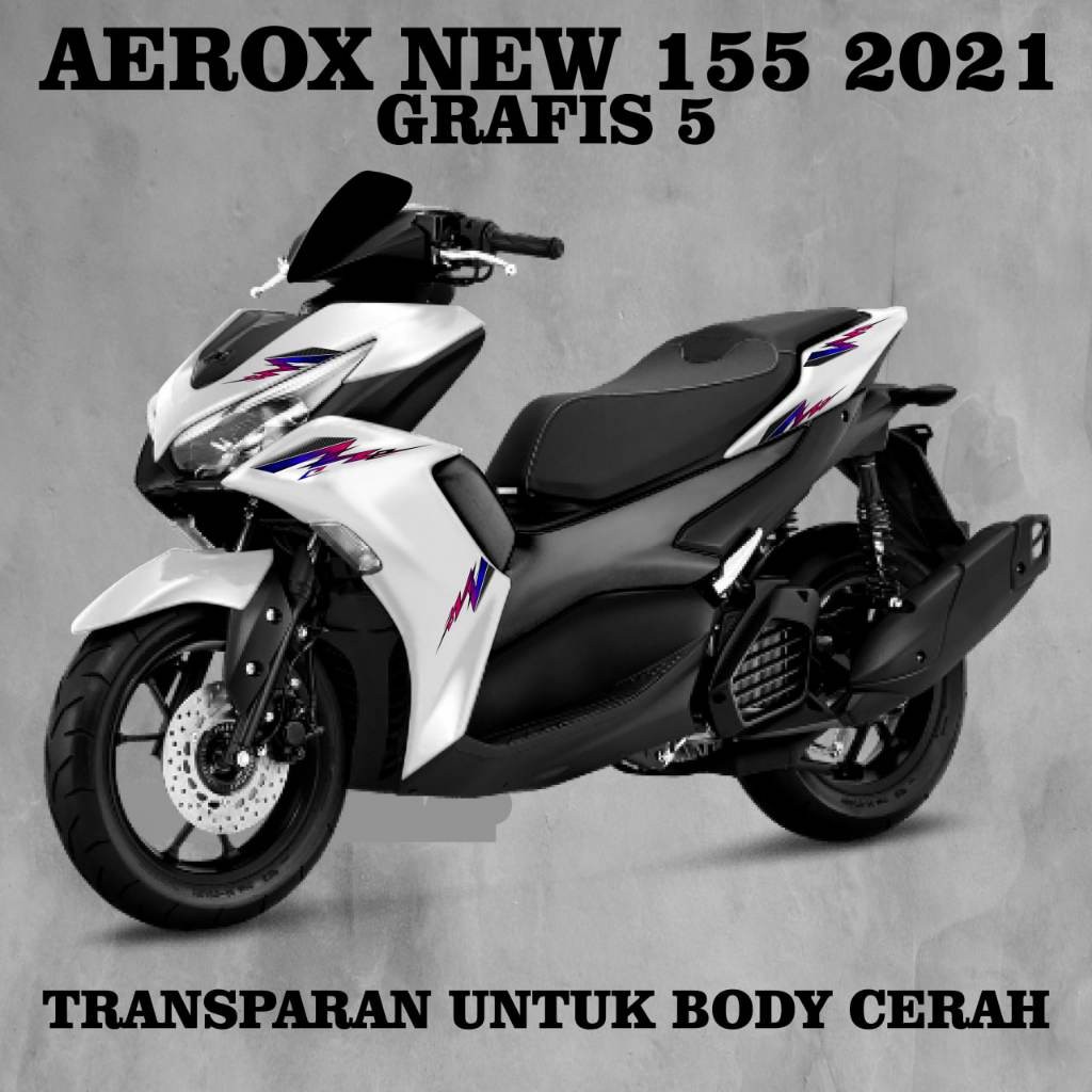 stiker striping aerox new aerox grafis 5 body cerah - stiker decal aerox new 2021 aerox grafis 5  SU