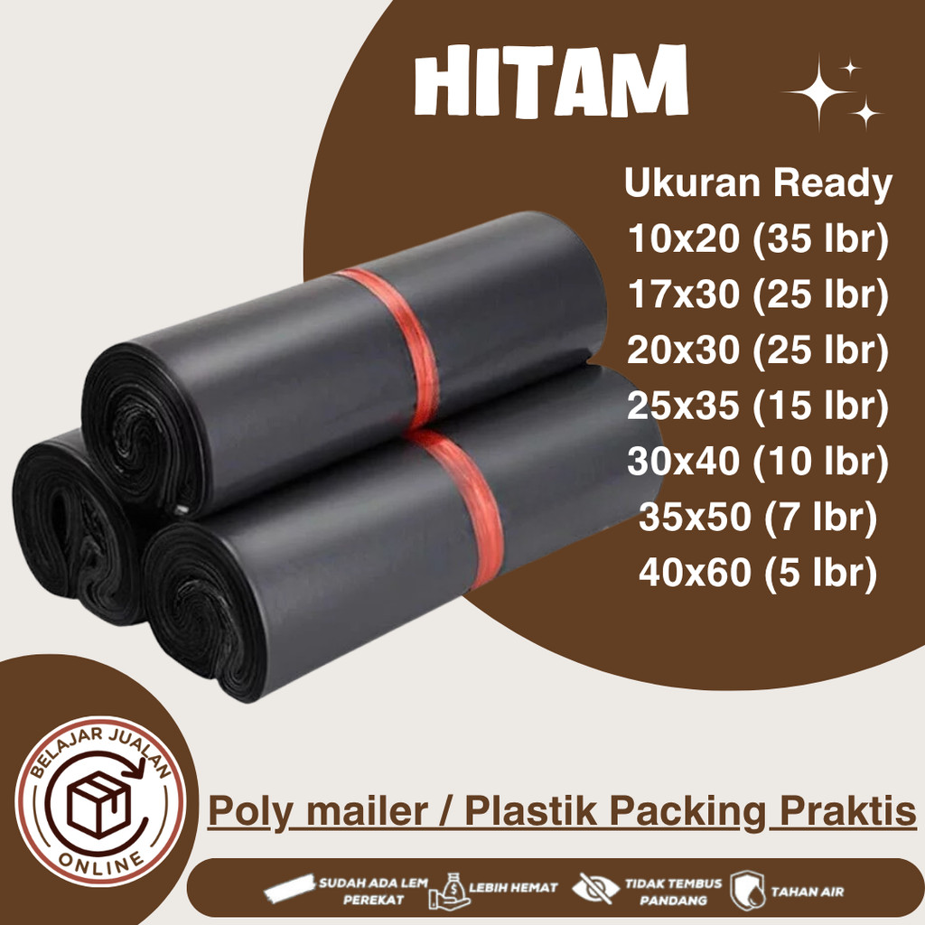 

(Pack Eko) Plastik Packing lem SATUAN / POLYMAILER OLSHOP / EKONOMIS, aman murah, waterproof, seller