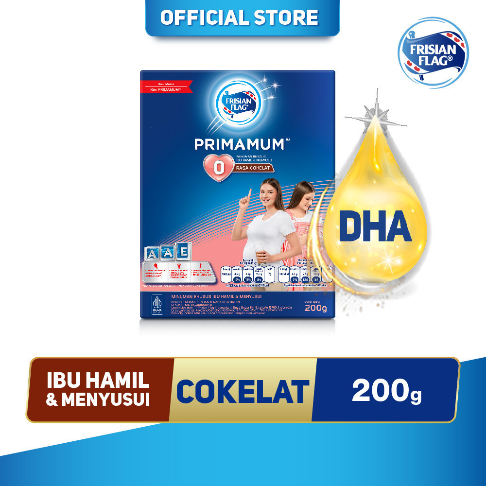 Frisian Flag Primamum Mama Chocolate 200 gr - Susu Ibu Hamil dan Menyusui - 1 pcs