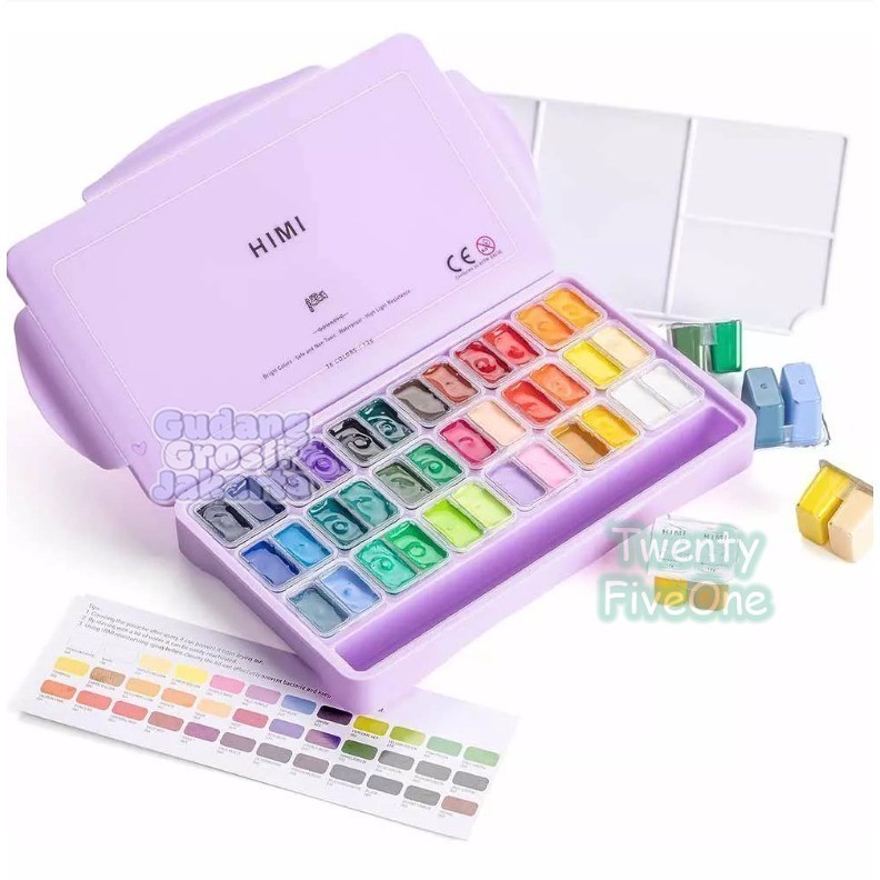 

New Miya Himi Gouache Paint Set 18/24 Warna 30ml Cat Untuk Cat Cat Air Perlengkapan Seni MuridPremium