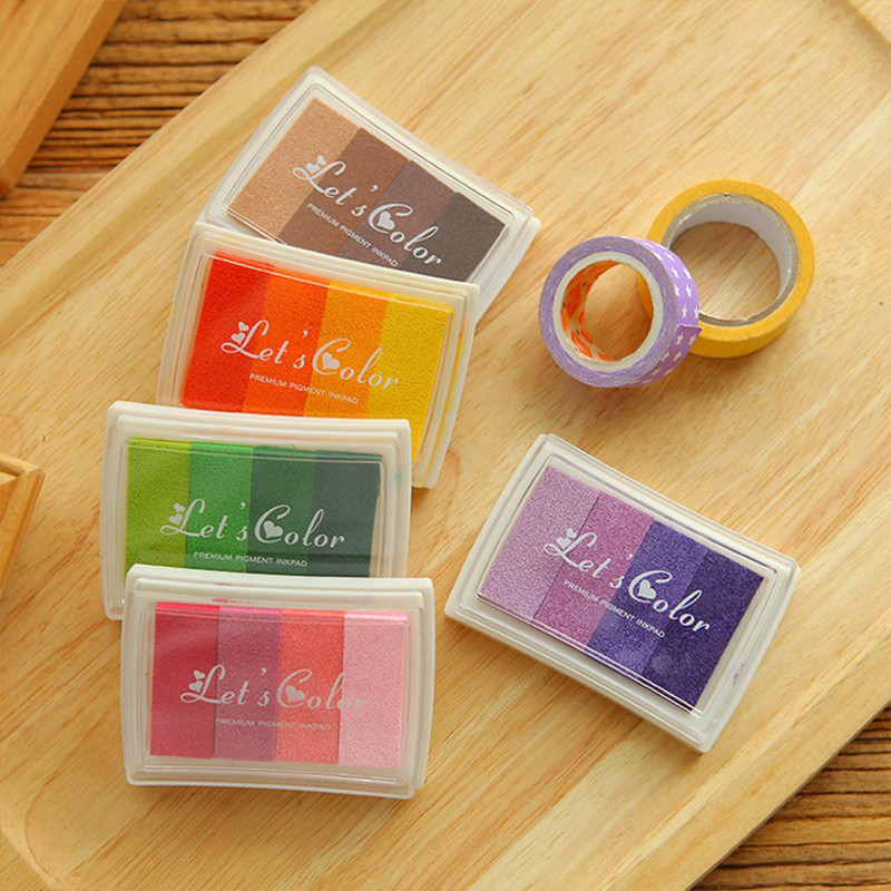 

1 Piece ink for stamp pillow Stamping ink pad Colorful DIY Finger Print Painting Seal rubber stamps Ink Pad craft supplies YN02
