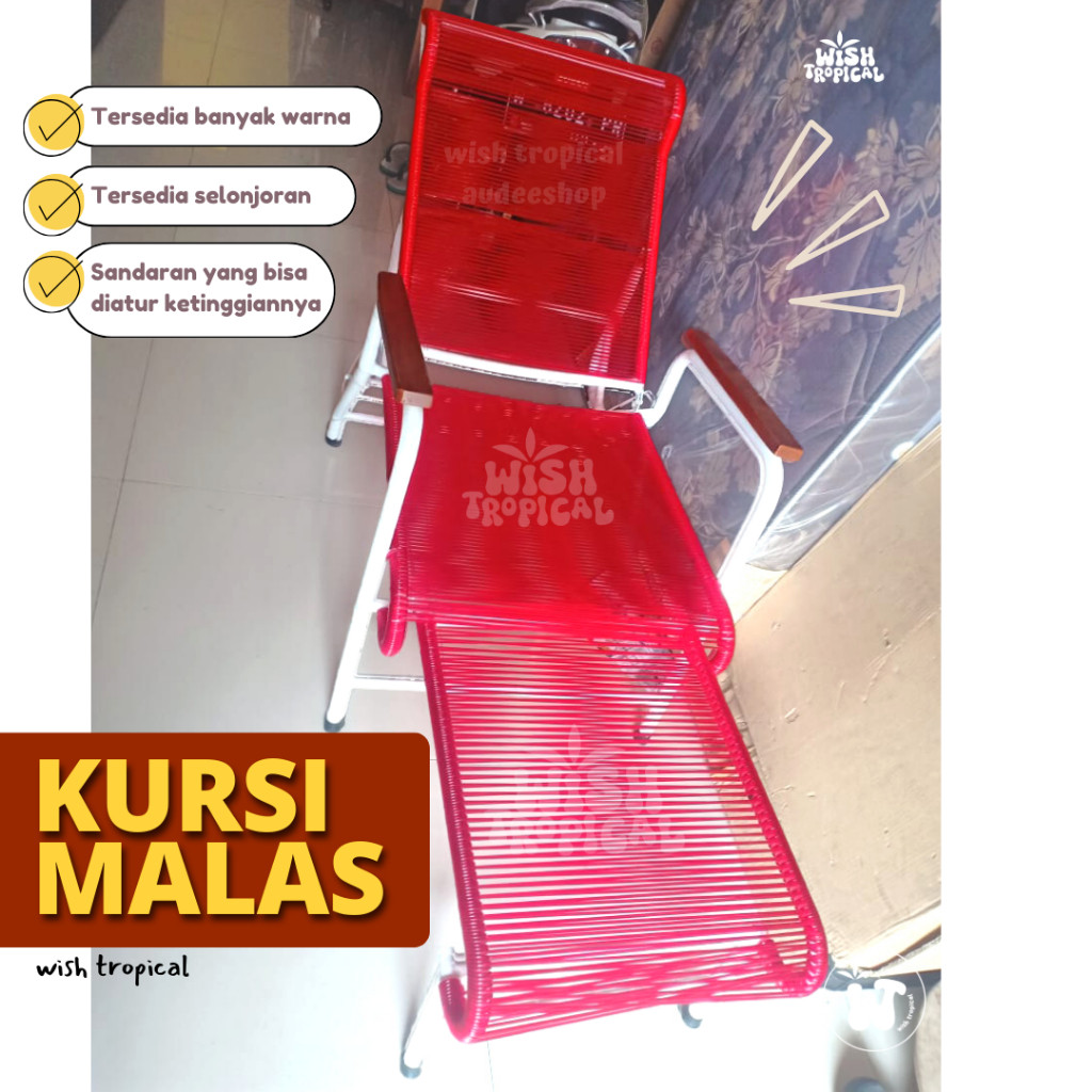 NEW PRODUK Kursi Malas Santai Selonjoran Jadul Jadoel Tali Senar Pentil TERLARIS