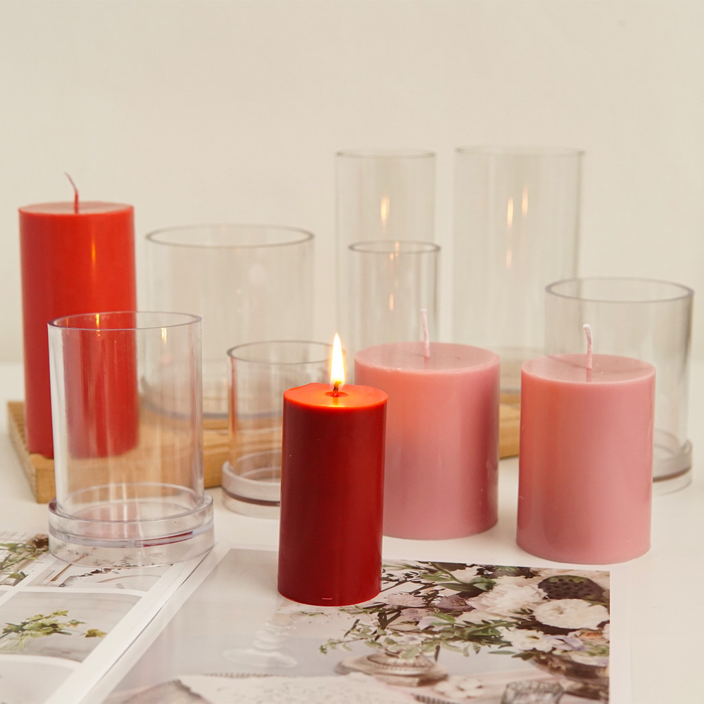 

Various 3D Cylindrical Candle Mould Plastics Diy Candle Making Supplies Molds Forms for Candles Mold Jars Moulds acrylic mold