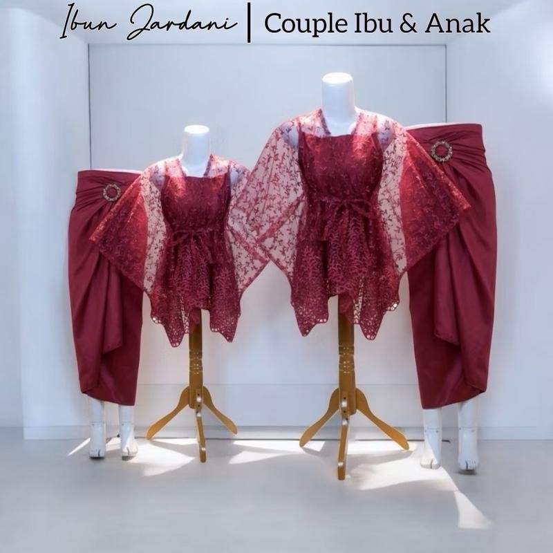 Setelan Couple Baju Kondangan Ibu dan Anak Kebaya Kembar Ibu dan Anak Model Kekinian Bahan Tille Pre