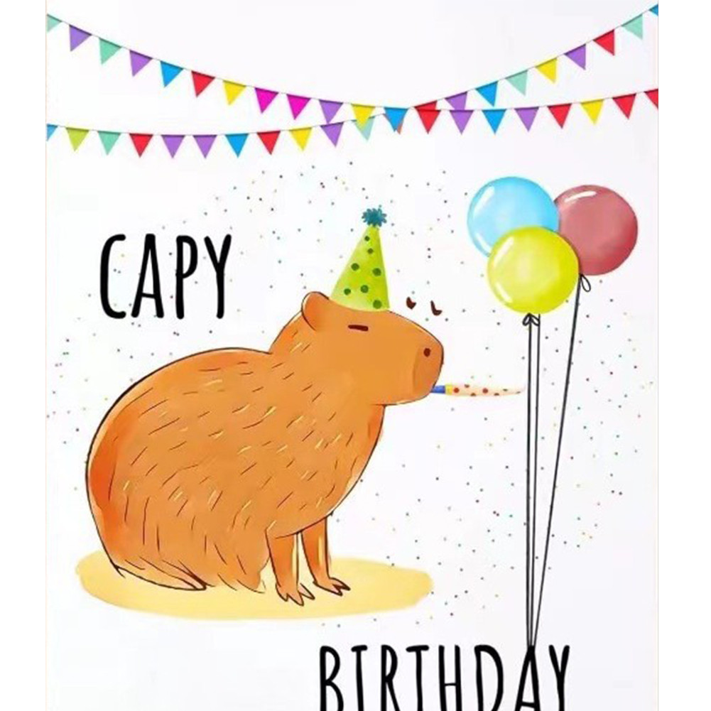 

Capybara Cute Gift Greeting Card with Envelope Warm Greeting Card Wear Resist Funny Birthday Card for Girl Kid Wife Postcards