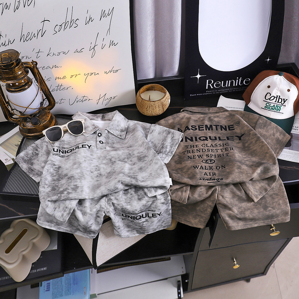 SETELAN ANAK COWOK UNIQULEY ONE SET ATASAN BAWAHAN HARIAN STYLE KOREA