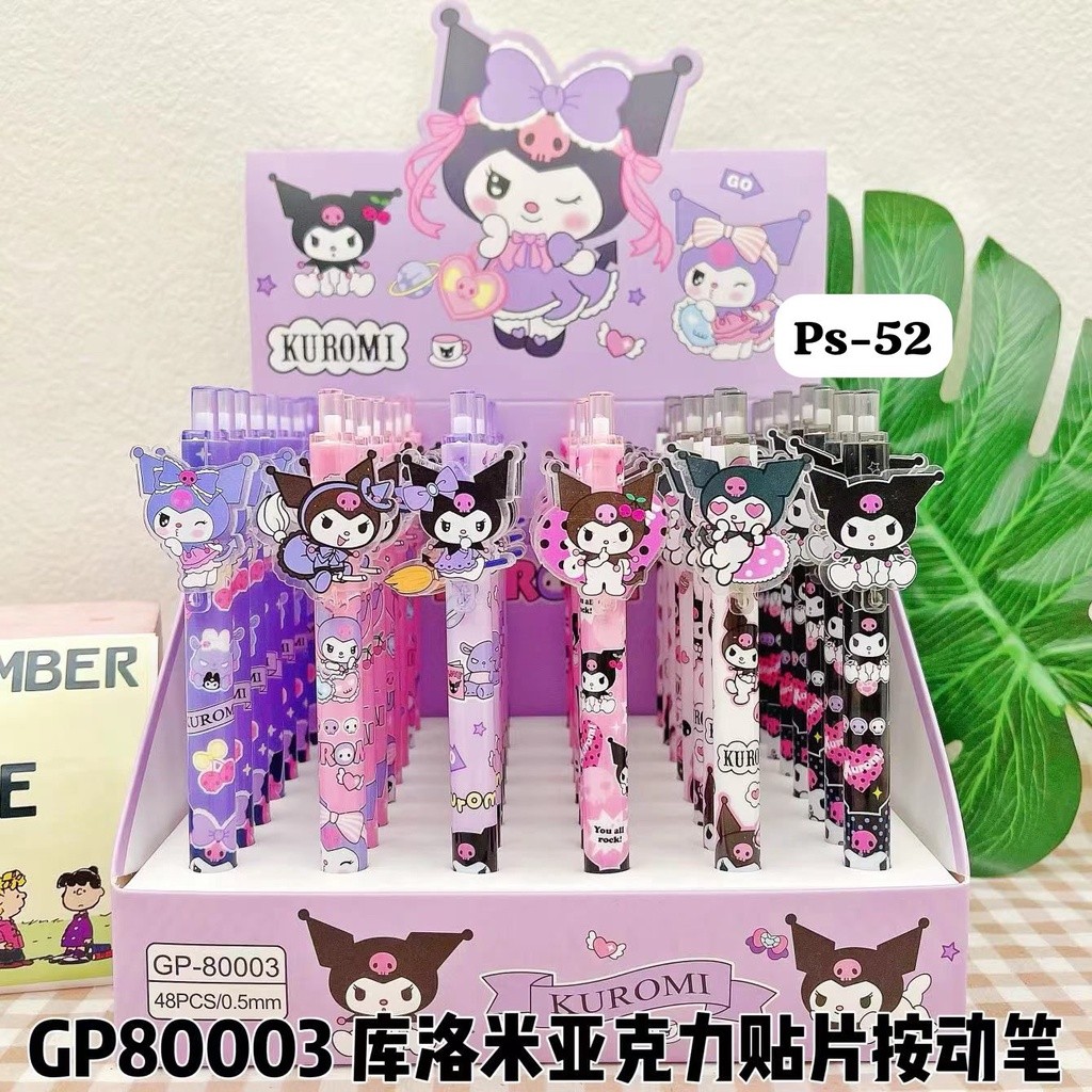 

KBA BACA DESKRIPSI!! (1pc) PEN GEL model CETEK KLIK SANRIO MELODY CINNAMOROLL KUROMI POMPOMPURIN PENA