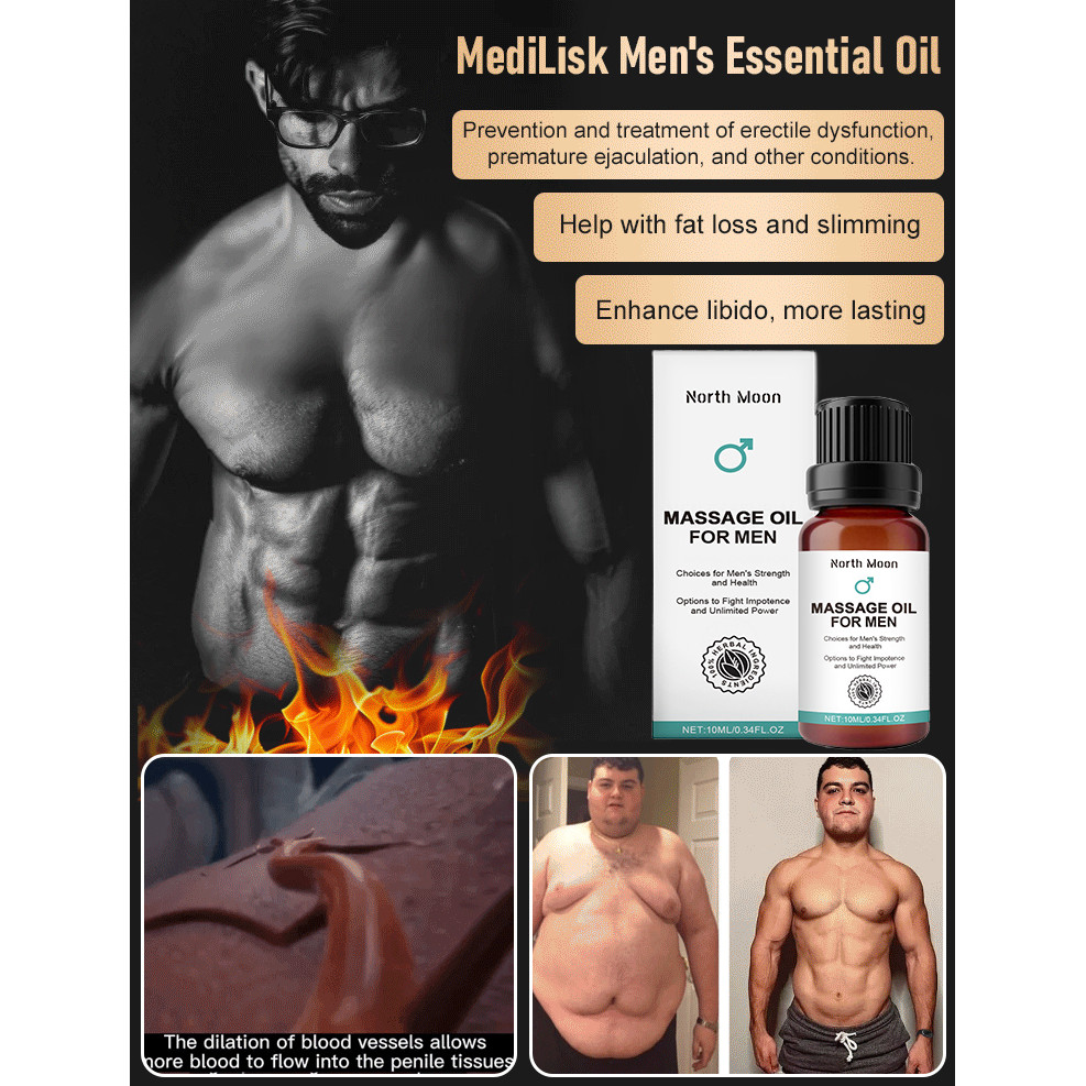 Men's Essential Oils Body Massage Oil Moisturizing Body Massage Oil Nourishing Massage Oil