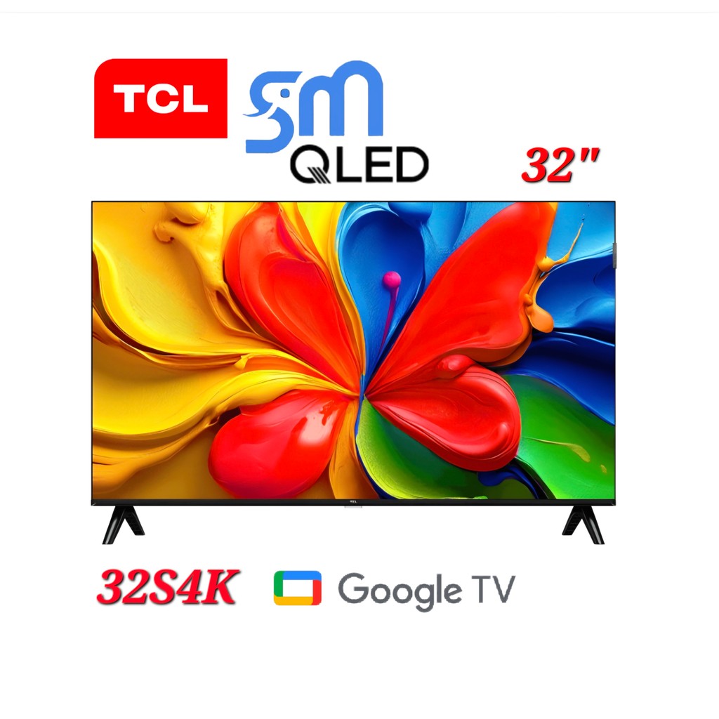 LED TV TCL 32 inch 32S4K Google TV S4K Series QLED HD Bezel less
