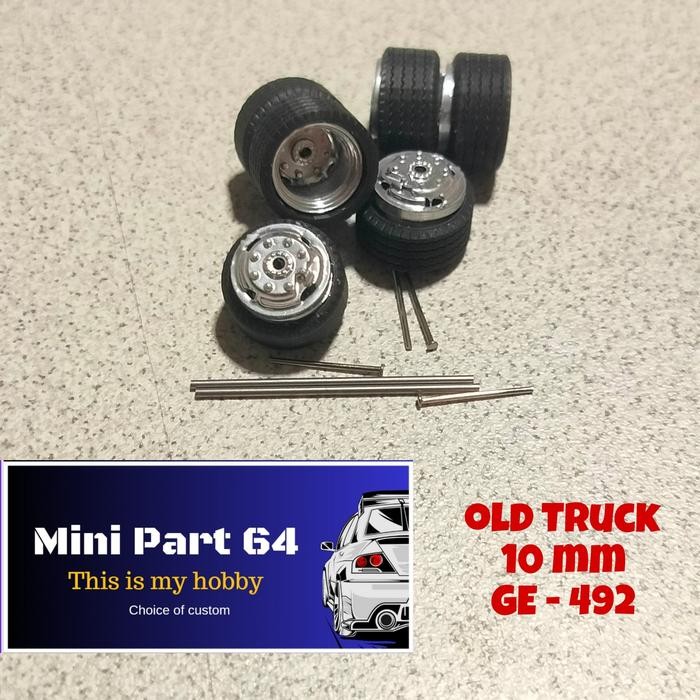 Diorama Diecast ban Truck 10mm GE492 Miniatur Skala 64