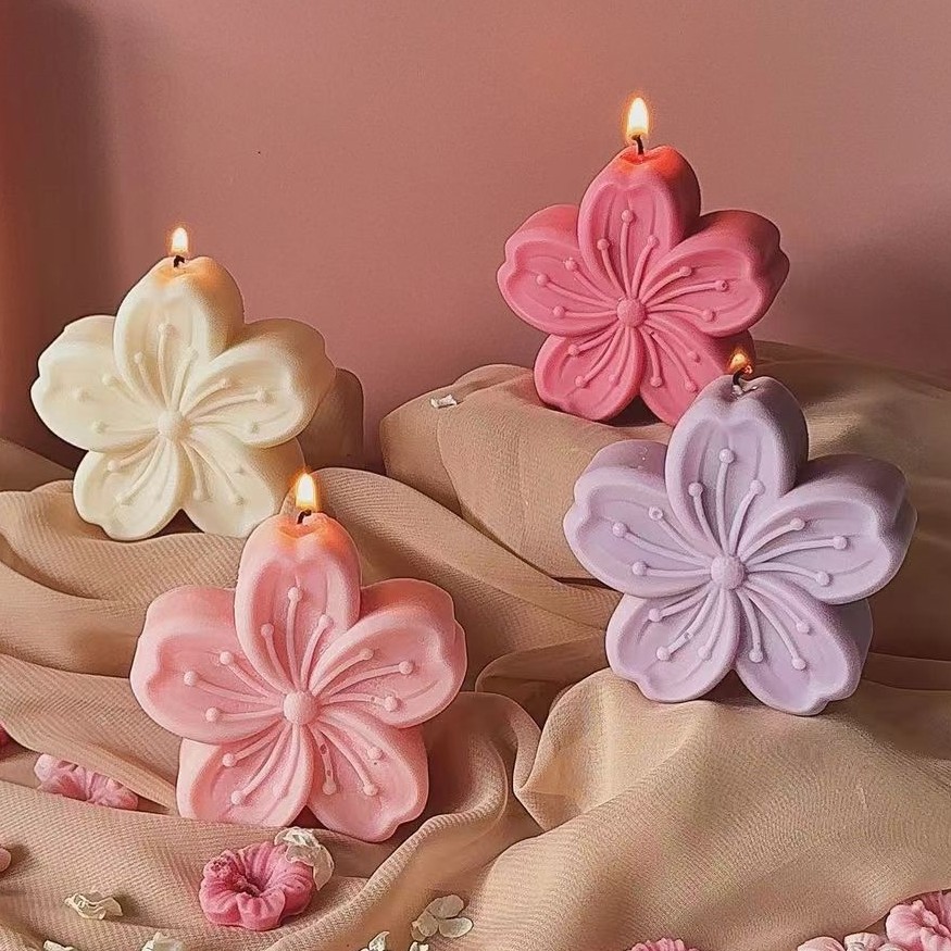

Cherry Blossom Candle Silicone Mold Flower Candle Silicone Mold Home Decoration Flower Mold Flower Aromatherapy Candle Silicone