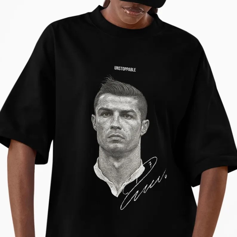 Desain Kaos Cristiano Ronaldo, Hadiah untuk Anak, Cetak Sepak Bola, Sublimasi Kaos, Unduh Langsung, 