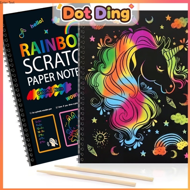 

[DOTDING]Buku Lukisan Gesekan Kreatif Seni Handmade Berwarna -warni Mengikis Kertas Kertas Anak -anak Diy Graffiti Kantor Perlengkapan Kantor