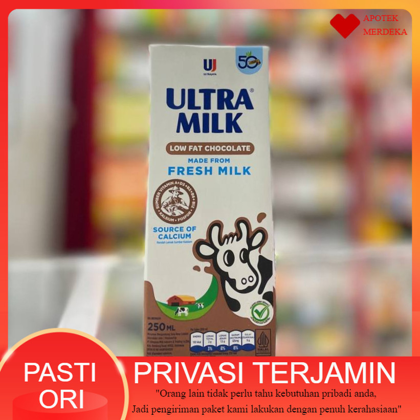 

Ultra Milk Susu UHT Low Fat Cokelat 250 ml | ultramilk