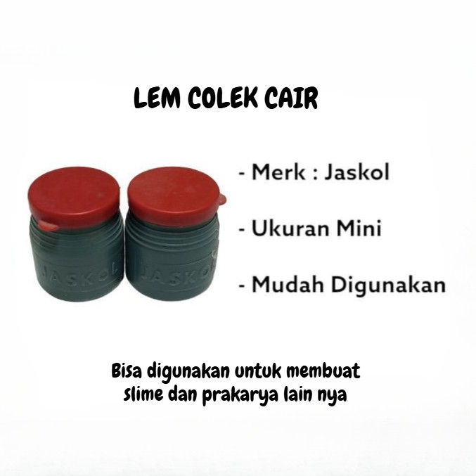 

Lem Colek Jaskol Ukuran Kecil dan Besar Lem Kertas Lem Cair Perlengkapan Sekolah Kantor - MY
