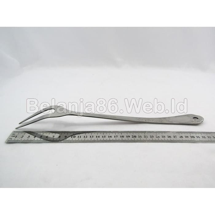 Garpu Jumbo 35 - Garpu Daging Barbeque 2 mata SS - gagang marble