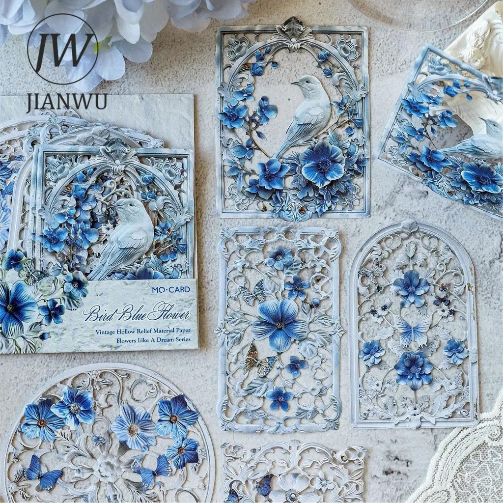 

JIANWU Flower Like Dream Series Vintage Hollow Butterfly Relief Collage Decor Material Paper Creative Junk Journal Stationery