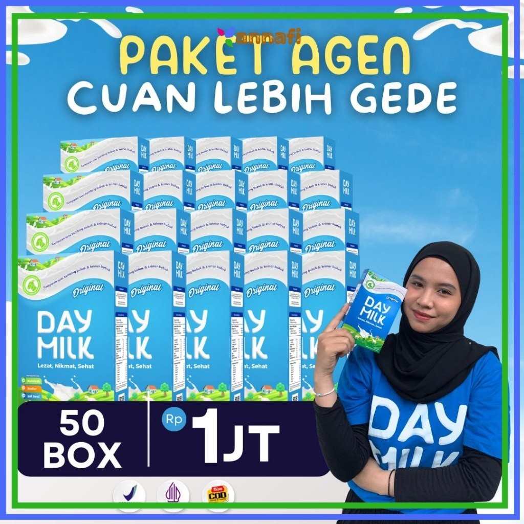 

[PAKET DAYMILK 50 BOX] DAYMILK ORIGINAL - Susu Kambing Etawa Bubuk - HALAL BPOM NKV - PAKET GROSIR