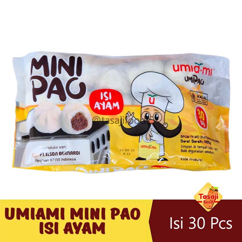 

Umiami Mini Pao Ayam 480gr isi 30 Pcs Bakpao Mini Frozen