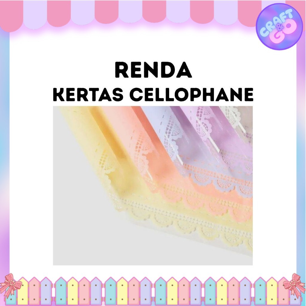 

(20 LEMBAR) Kertas Cellophane Buket Bunga - RENDA - Flower Wrapping Paper