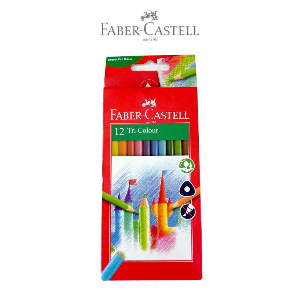 

Faber Castell Pensil Warna Anak Tri Colour / Tri Grip 12 24 Warna