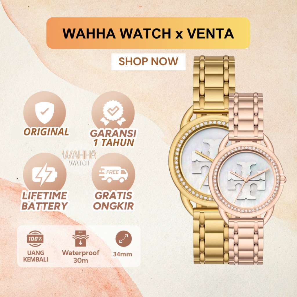 Jam Tangan Wanita Tory Burch Miller TBW7230 - Series  Ladies Stainless Steel Strap[BERGARANSI]