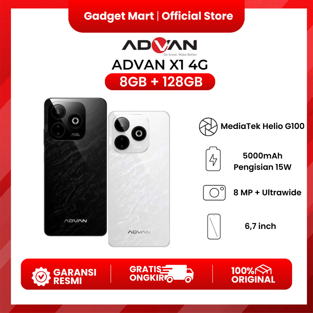 Advan X1 4G 8/128GB - Garansi Resmi