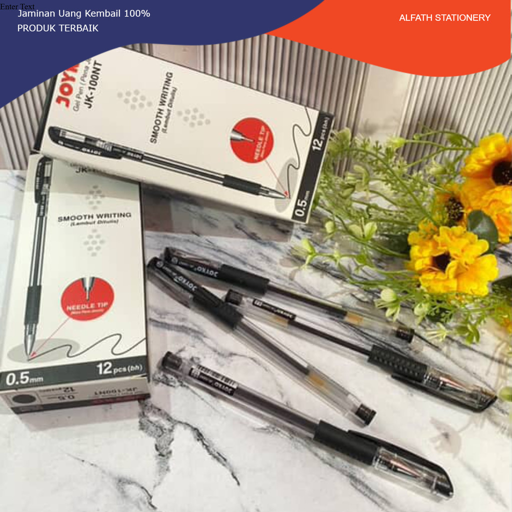 

(3PCS) Ecer Pulpen Gel Joyko JK-100NT Hitam 0.5mm Dapat Direffil