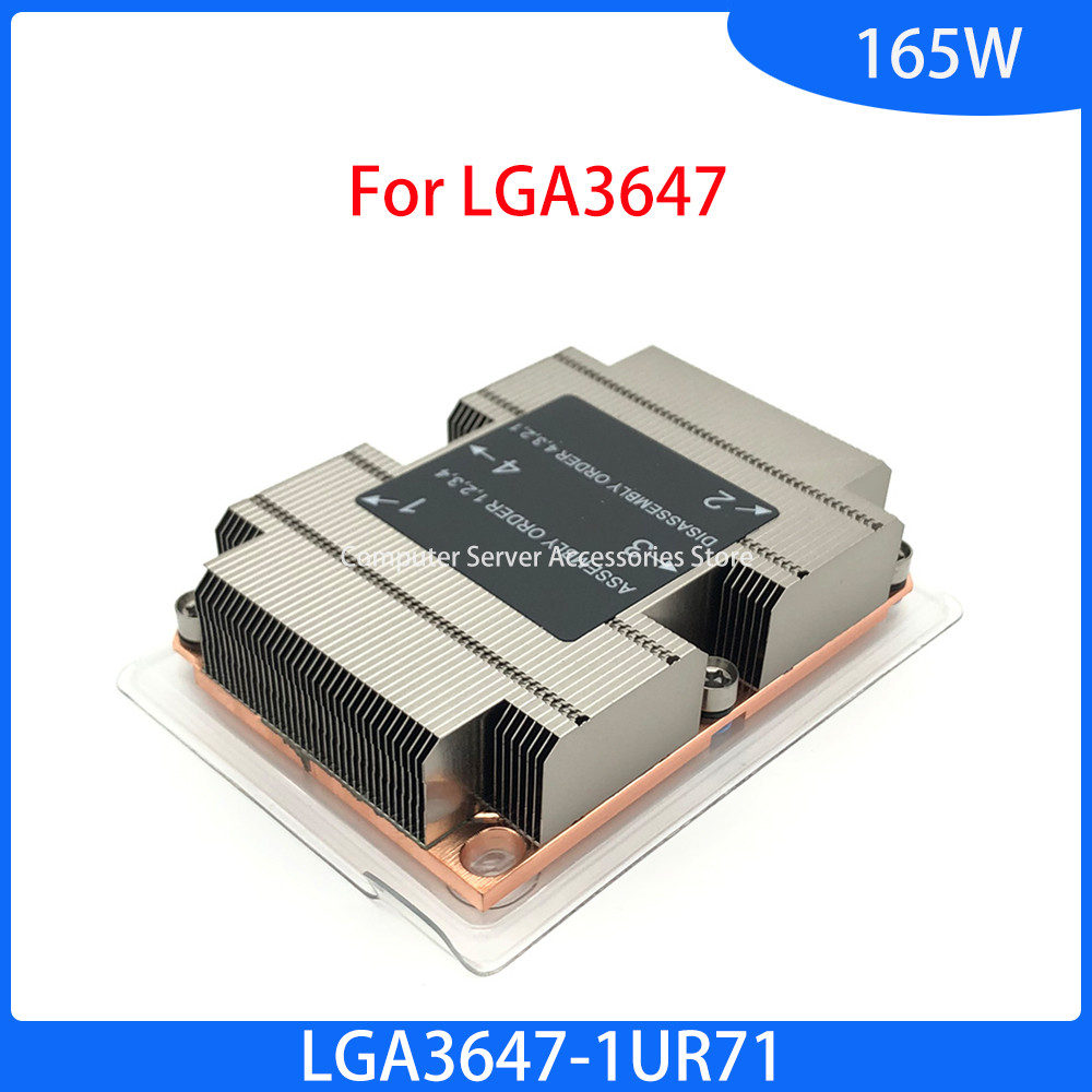 NEW LGA3647-1UR71 165W Server 1U Radiator 2 Heat Pipes Heatsink for LGA 3647 Desktop Host Mute CPU C