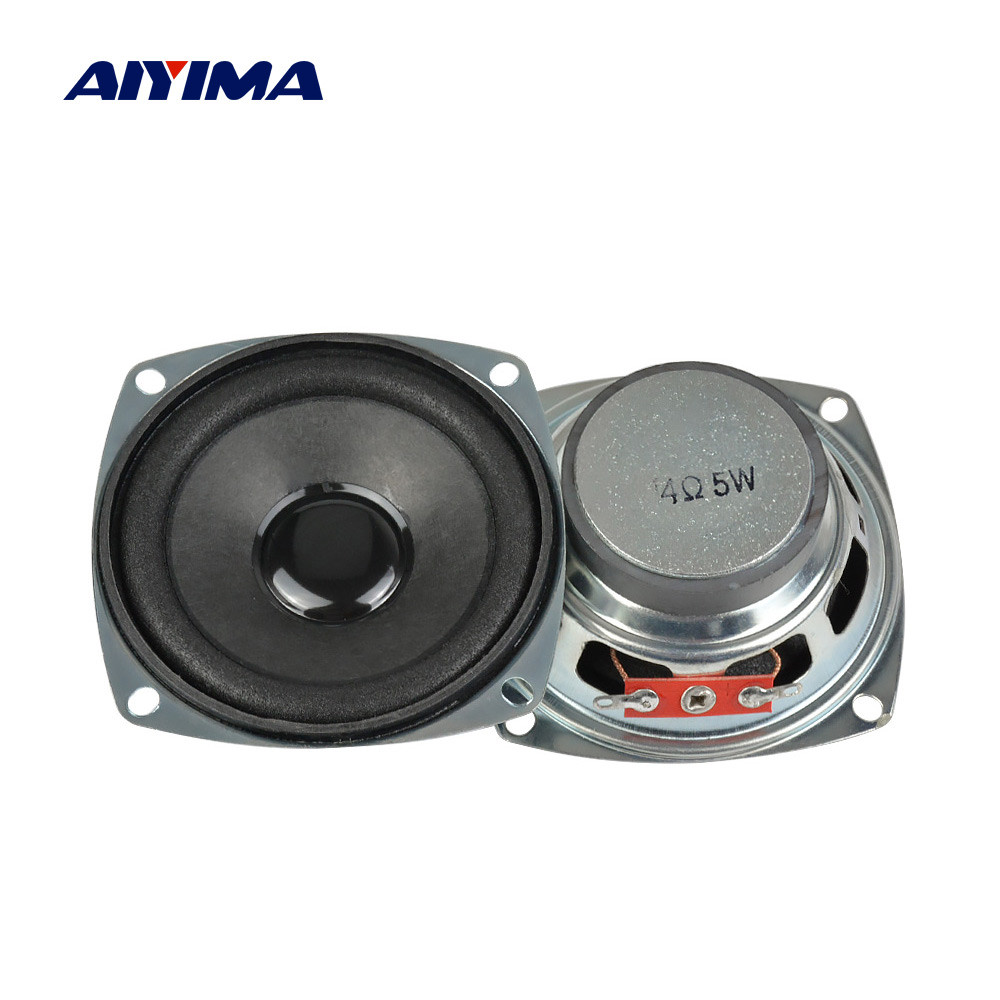 AIYIMA 2Pcs 3 Inch Audio Full Range Speaker 4 Ohm 5W Loudspeaker DIY Portable Bluettoth Multimedia S