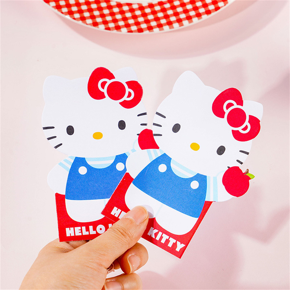 

60sheets Kawaii Cartoon Hellokitty Shaped Sticky Notes Student Stationery Cute Simple Girl Decoration Sticky Notes Notebook Gift