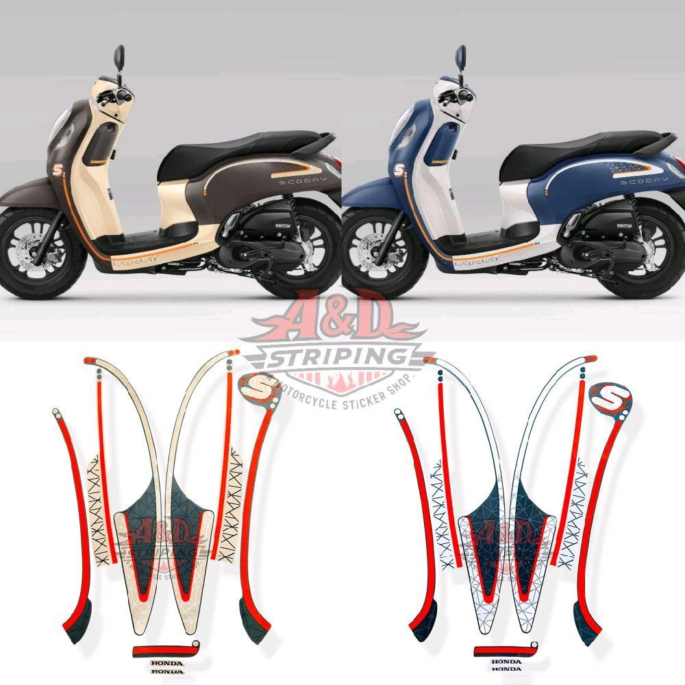 Stiker Striping Standar Lis Motor Honda Scoopy Fashion 2023