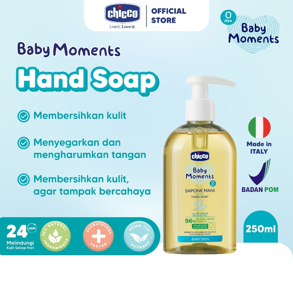 TINATAH CHICCO Baby Moments Hand Soap / Sabun Cuci Tangan Anak / Sabun Cuci Tangan Bayi