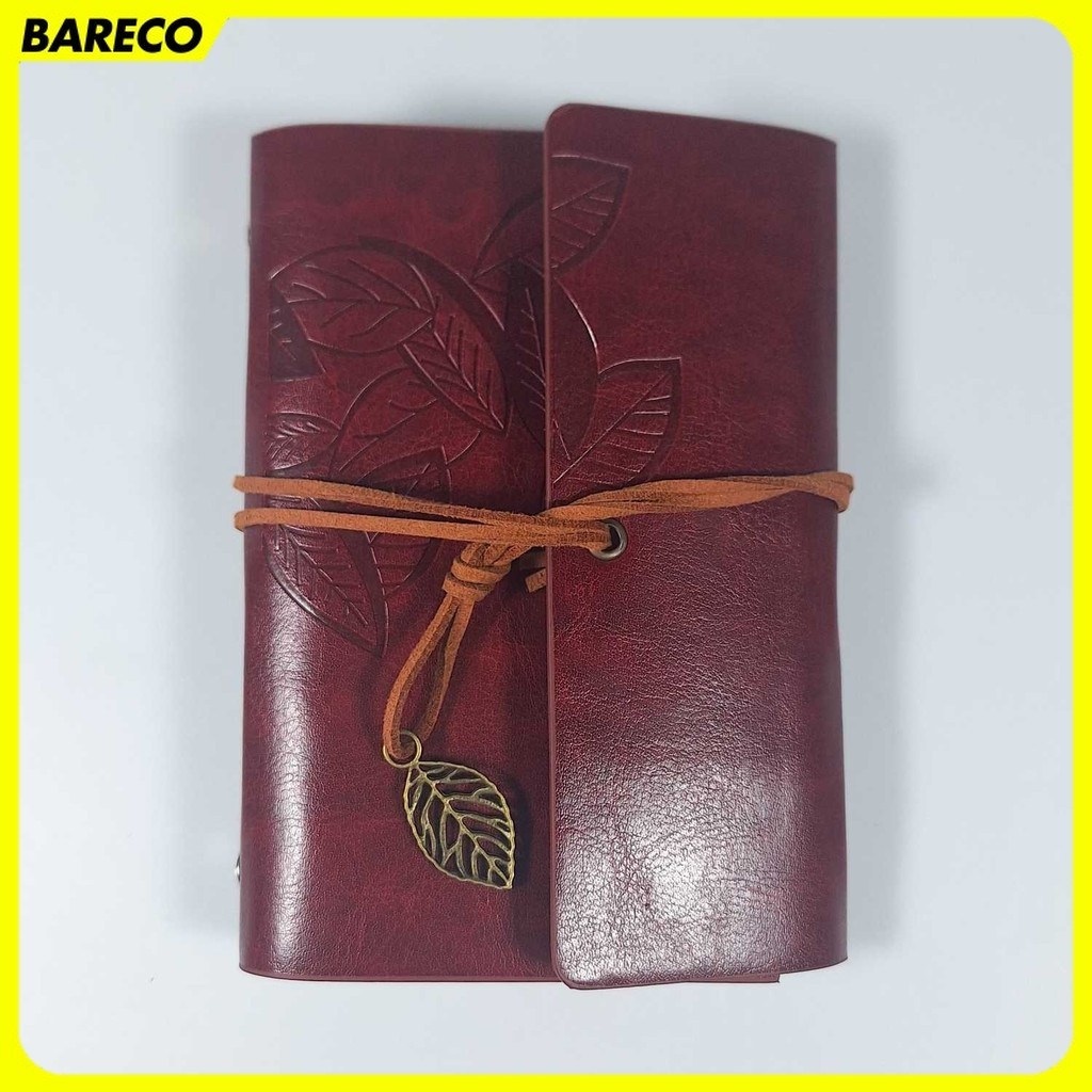 

Toddi PHANTACI Buku Catatan Binder Kulit Retro Leaf Kertas B7 - BSD666