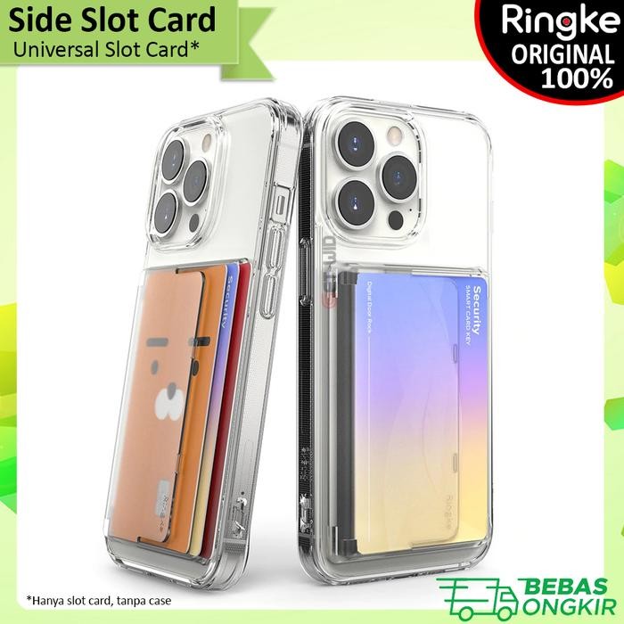 

Tempat Kartu Universal Ringke Side Slot Card Holder - Black