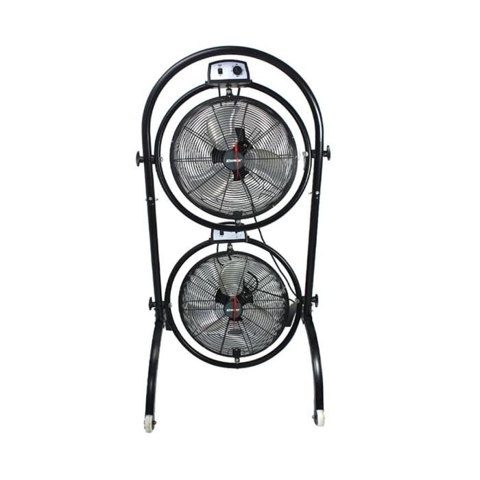 Krisbow Kipas Angin Industirial Double Fan Standing 40 Cm – Hitam
