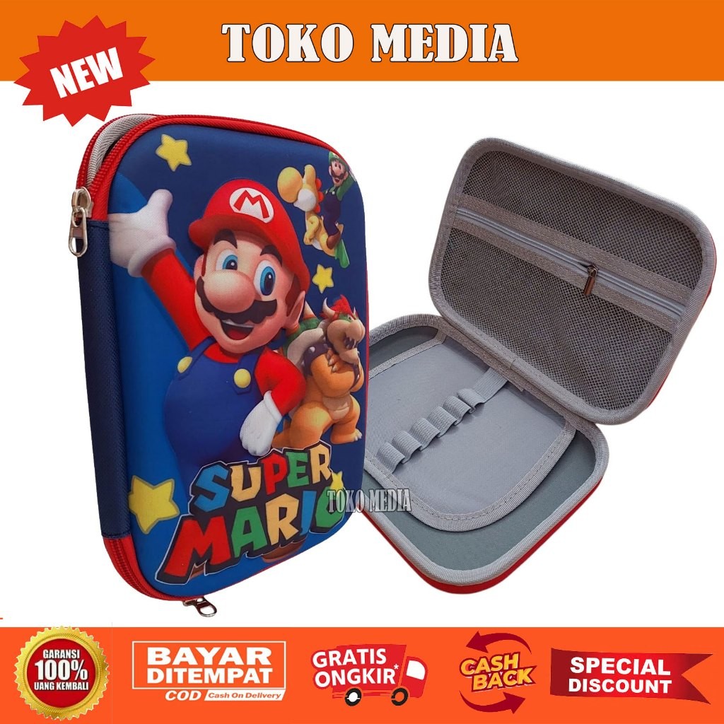 

COD Kotak tempat Pensil Bahan Hard Case Gambar embos timbul ukuran Besar