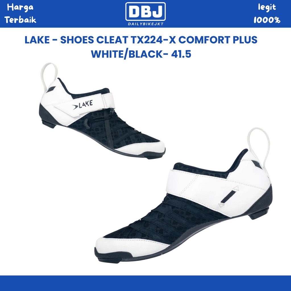 LAKE - SHOES CLEAT TX224-X COMFORT PLUS WHITE/BLACK- 41.5