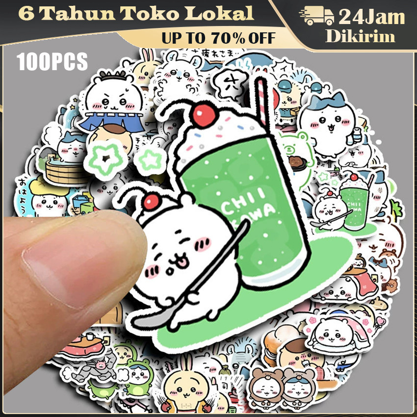 

Stiker Chiikawa Lucu 100 Lembar Motif Kartun Imut Bahan PVC Untuk Tempelan HP, Notebook, dan Kerajinan Tangan