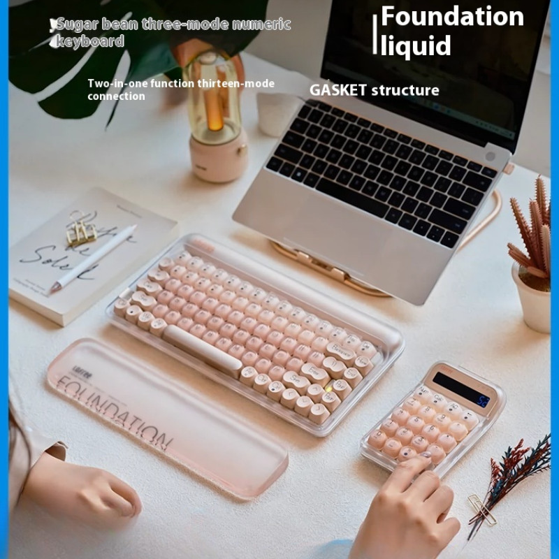 Lofree Liquid Foundation Wireless Bluetooth Mechanical Numeric Keyboard Girls High-Looking Computer 